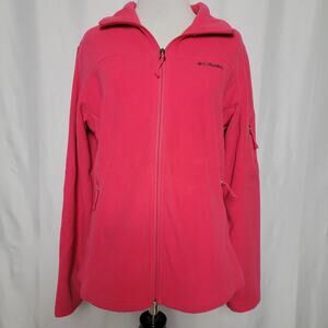 Columbia Pink Fleece Jacket SZ Medium